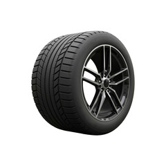Obraz premium car wheel with tire isolated on transparent background. car wheel png