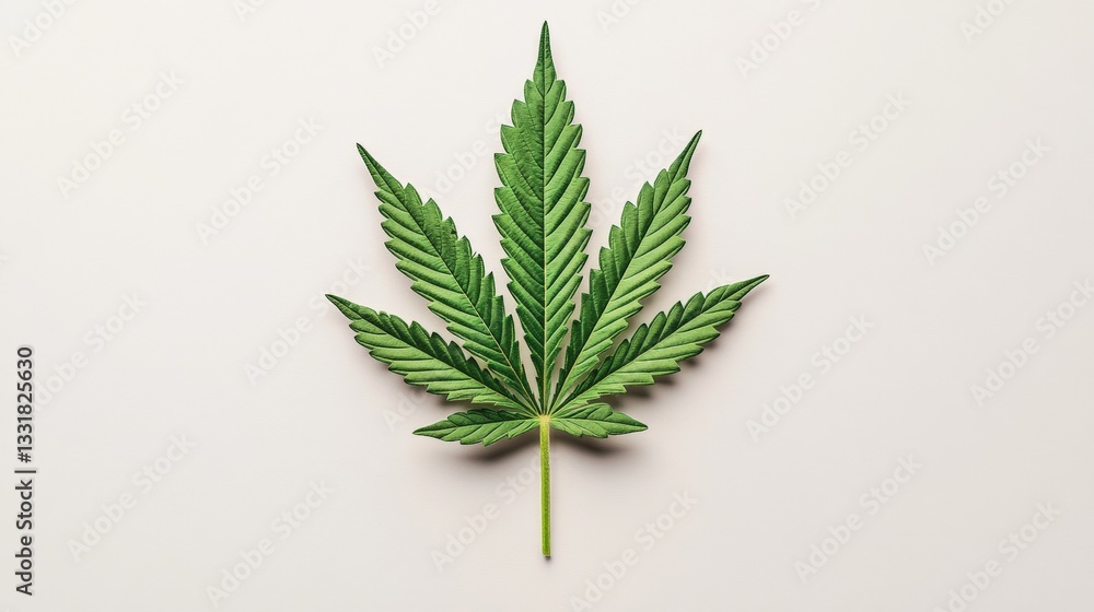 Aufkleber stunning representation of a marijuana leaf isolated on white background for use in educational or i