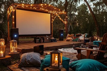 Enhance Your Outdoor Movie Night with Immersive Audio and Seating