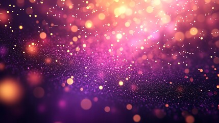 Vibrant abstract background with pink, purple, and orange bokeh lights creating a festive and dreamy atmosphere