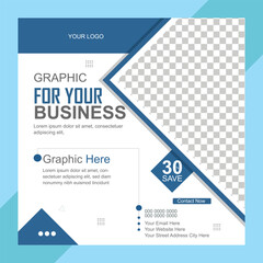 Vector grow your business web banner and social media post template creative design