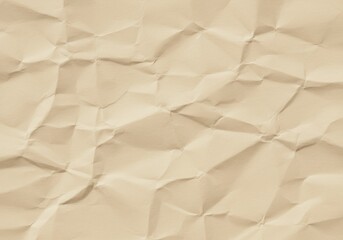 Obraz premium Textured Beige Paper with Wrinkles and Folds for Design Backgrounds