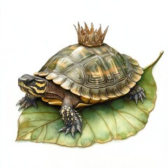 Fototapeta premium Generic Watercolor Depiction Overview Leaf Background.