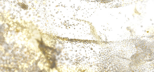 Abstract background with gold and white glitter particles. Perfect for luxury, celebration, and festive designs.