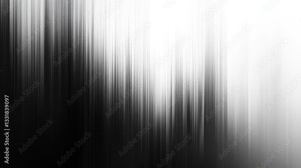 Poster abstract composition with vertical lines and varying shades of grey