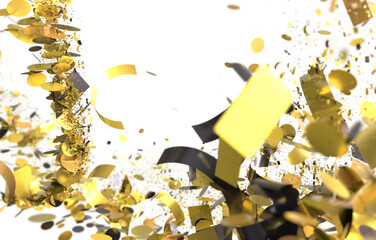 Golden Confetti Explosion