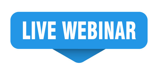 live webinar sticker. live webinar sign on transparent background