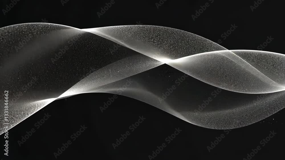 Poster elegant curves of light create a mesmerizing display against a dark background in an artistic compos