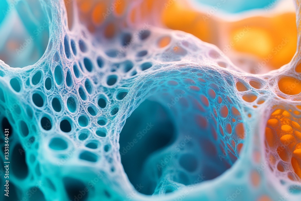 Leinwandbilder intricate close-up view of colorful microscopic structures showcasing vibrant textures and patterns