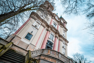 The Basilica of St. Michael the Archangel, also known as the Church on Skałka, is a historic Baroque-style church located in Kraków, Poland. The basilica, managed by the Pauline Fathers, 