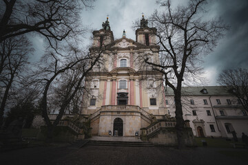 The Basilica of St. Michael the Archangel, also known as the Church on Skałka, is a historic Baroque-style church located in Kraków, Poland. The basilica, managed by the Pauline Fathers, 
