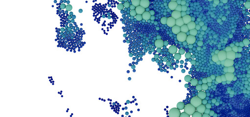 Abstract background image of blue and green spheres. Perfect for websites or presentations.