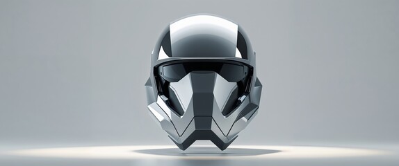 Futuristic military helmet design concept.