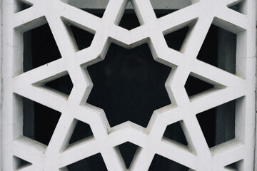 Abstract geometric pattern in Islamic architecture, Kazan, Russia