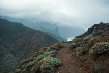 Paradise Island for peace and rest. Tenerife Canarias mountains and the ocean retreat
