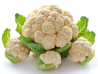Fresh Cauliflower Harvest Closeup