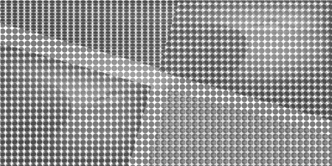 Halftone black and white pattern print and design. Abstract texture of black spots on a white background