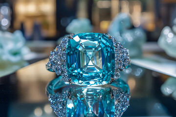 blue diamond ring