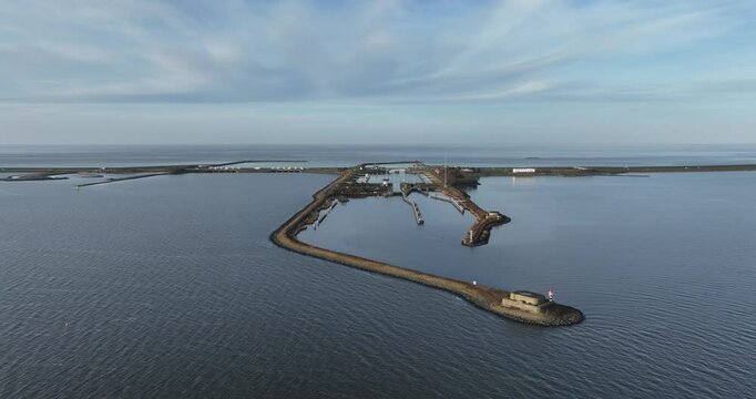 The Lorentz locks are a lock complex in the Afsluitdijk at Kornwerderzand . The structures are important for the water level on the IJsselmeer and shipping to and from the Wadden Sea