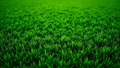Fototapeta premium A vibrant, lush green field filled with dense grass, creating a serene and peaceful natural landscape.