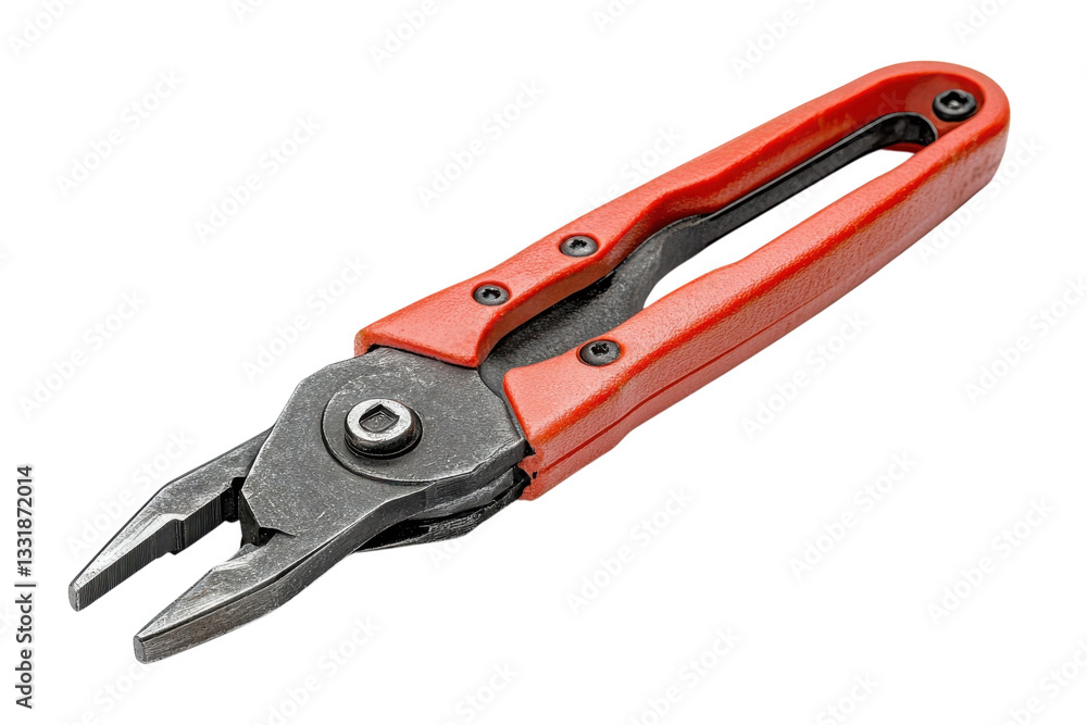 Aufkleber durable red-handled pliers ready for precise work showcasing their sturdy build and sharp cutting ed