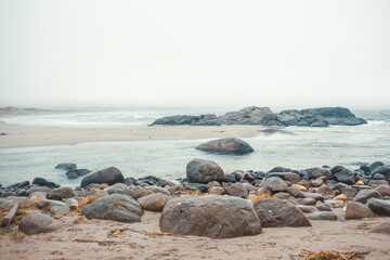 Ogna Beach, Norway – Rugged Seashore with Stones and Ocean Waves
