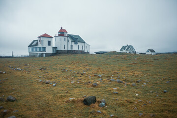 Ogna Lighthouse, Norway – Historic Coastal Landmark in a Moody Nordic Landscape