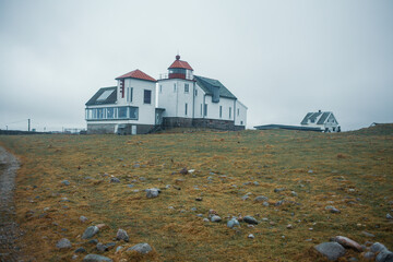 Ogna Lighthouse, Norway – Historic Coastal Landmark in a Moody Nordic Landscape