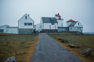 Ogna Lighthouse, Norway – Historic Coastal Landmark in a Moody Nordic Landscape