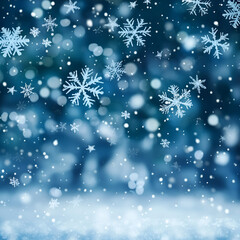 christmas background with snowflakes