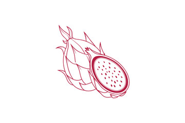 dragon fruit clip art vector illustration
