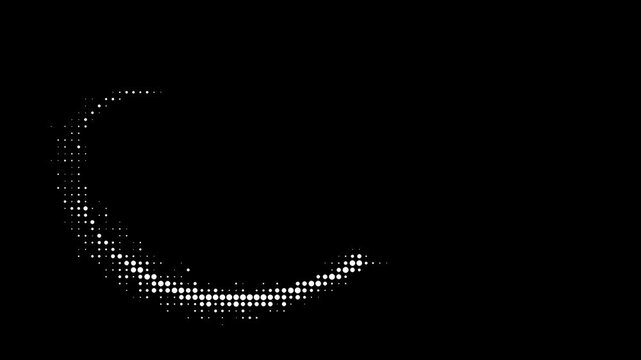 Dynamic Halftone Circle Arc Animation