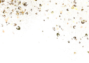 Golden Glitter on Black Background