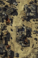 RPG digital battlemap post apocalyptic terrain wasteland ruins survival setting abandoned cityscape dystopian landscapes gaming adventure pathfinder tabletop roleplaying game fantasy strategy explorat