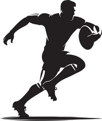 silhouette of a young man running