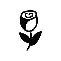 Flower hand draw doodle Vector icon