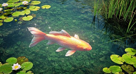 A Magical Fish With Shimmering Rainbow Scales Is Said to Bring Good Fortune