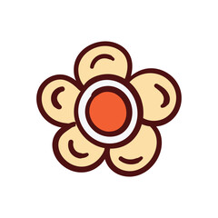 Flower hand draw doodle Vector icon