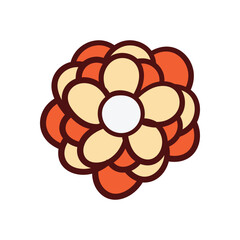 Flower hand draw doodle Vector icon