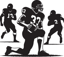 American Football Player Silhouette Mega Bundle | High-Quality Vector Graphics