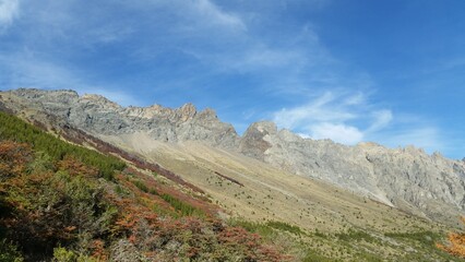 Rugged Mountain Range Under a Clear Blue Sky