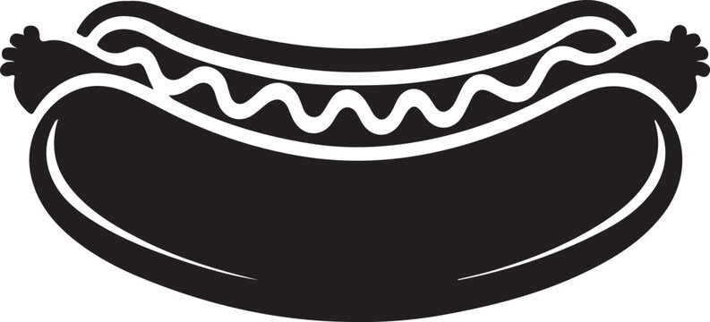 recommend clip art: Hot dog silhouette vector art illustration. Hot dog vector icon.