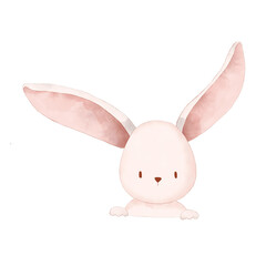 Obraz premium Watercolor cute rabbit 