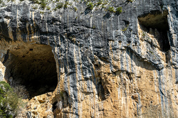Natures Canvas: The Textured Beauty of a Mountain Cave.