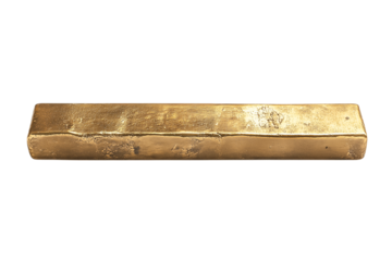 Golden Bar of Gold on transparent Background