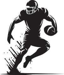 American Football Player Silhouette Mega Bundle | High-Quality Vector Graphics