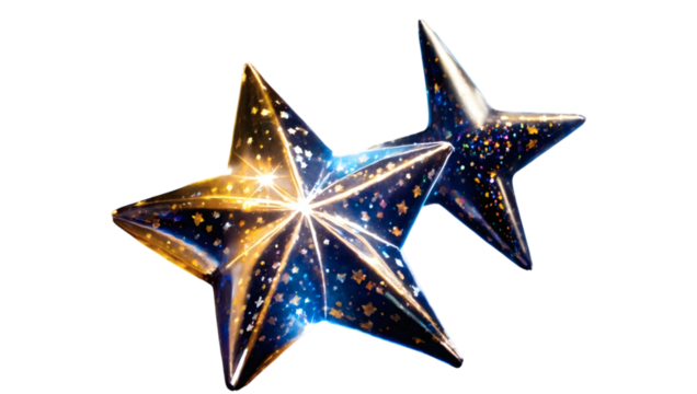 Stars isolated on white background