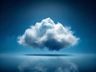 Naklejka premium Serene White Cloud Element: Long Exposure Photographic Effect, Perfect for Design Layering