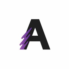 AI-generated stylized purple letter a