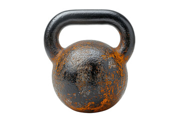 Worn Kettlebell With Textured Surface Isolated On Transparent Background